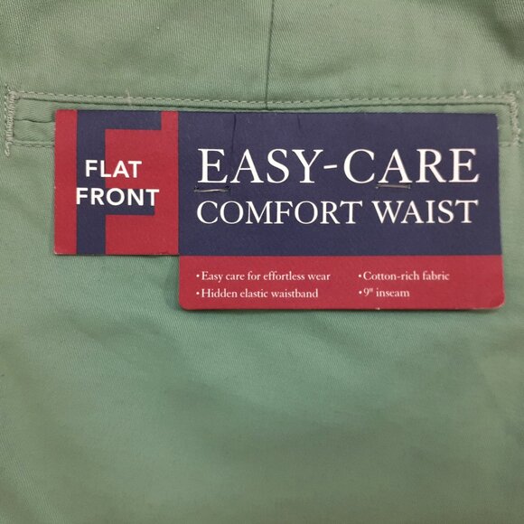 Croft & Barrow Shorts Easy Care Comfort Waist Mens 44 Flat Front Green NWT - Picture 3 of 9